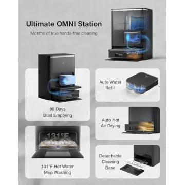 ECOVACS DEEBOT X2 Omni Robot Vacuum 8000Pa Suction AI Cleaning