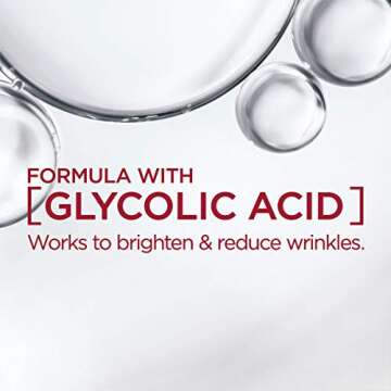 L'Oreal Paris Skincare Revitalift Bright Reveal Facial Cleanser with Glycolic Acid, Anti-Aging Daily Face Cleanser to Exfoliate Dullness and Brighten Skin, 5 Fl Oz (Pack of 1)