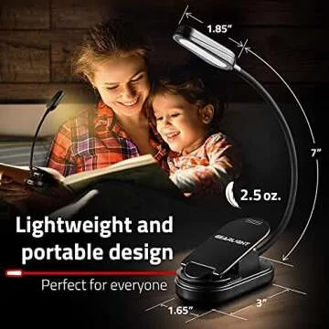GearLight Rechargeable Book Light for Reading and More
