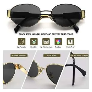 Trendy Retro Oval Sunglasses for Women - 2024 Fashion