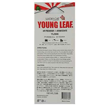 Tree frog Wakaba Ice Squash Scent 8 Pack, Young Leaf Japanese Air Freshener JDM Car Auto Rising Sun Lucky Cat