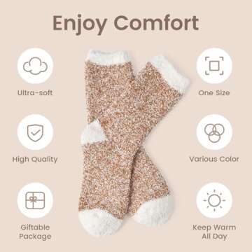 Snuggle Sac Warm Fuzzy Socks - Cozy Winter Comfort for Women