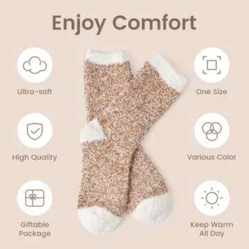 Snuggle Sac Warm Fuzzy Socks - Cozy Winter Comfort for Women