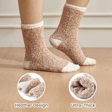 Snuggle Sac Warm Fuzzy Socks - Cozy Winter Comfort for Women