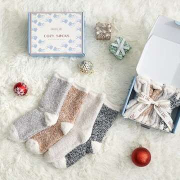Snuggle Sac Warm Fuzzy Socks - Cozy Winter Comfort for Women