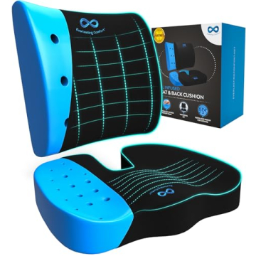 Everlasting Comfort Doctor Recommended Memory Foam Seat Cushions for Office Chairs - HSA FSA Eligibl...