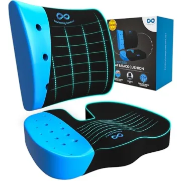 Everlasting Comfort Doctor Recommended Memory Foam Seat Cushions for Office Chairs - HSA FSA Eligibl...