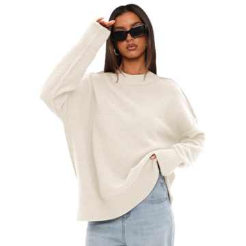Darong Oversized Fuzzy Knit Sweater Perfect for Cozy Style