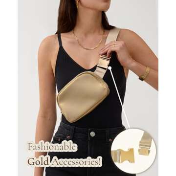 YOSHUYUKI Mini Everywhere Belt Bag Lulu Dupes | Crossbody Bags Fanny Packs for Women Fashionable Tre...