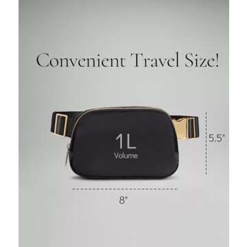 YOSHUYUKI Mini Everywhere Belt Bag Lulu Dupes | Crossbody Bags Fanny Packs for Women Fashionable Trendy Cute Small Size Cross Body Purse | Fashion Waist Pack Chest Bag | Bum Side Hip Bag Chestnut