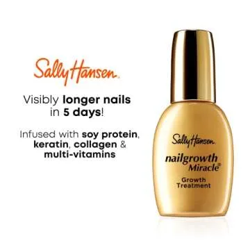 Sally Hansen Nailgrowth Miracle®, Growth Treatment, Nail Protectant, Infused with Soy Protein, Keratin, Collagen, and Multi-Vitamins