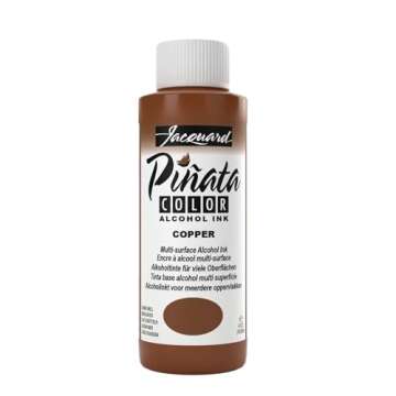Jacquard Pinata Alcohol Ink - Copper - Professional and Versatile Ink That Produces Color Saturated and Acid-Free Results - 4 Fluid Ounces - Made in The USA