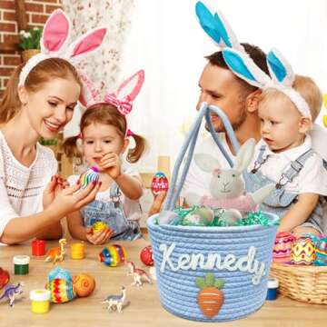 Personalized Easter Basket Custom Names for Kids