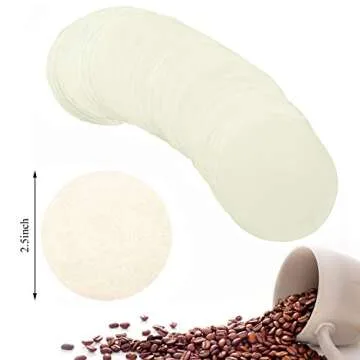 Outus 500 Pieces Replacement Paper Filters Compatible with Aeropress Coffee Makers Round 2.5 Inch Paper Filters Disposable for Espresso Coffee Makers (Unbleached)