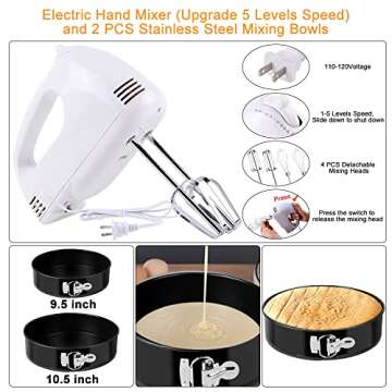 Cake Decorating Kit 436 PCS Baking Supplies Set Tools with Electric Hand Mixer Mixing Pan Cake Mold,...