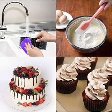 Cake Decorating Kit 436 PCS Baking Supplies Set Tools with Electric Hand Mixer Mixing Pan Cake Mold, Cake Rotating Turntable, Muffin and Cupcake Pans for Beginners and Cake Lovers Gift
