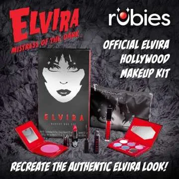 Rubies Officially Licensed Elvira Makeup Kit - Complete Makeup Set for Stunning Halloween Looks