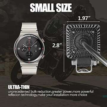 Adzoon Motorcycle Fog Lights, 2'' Inch 27W Spot Mini Cube Work Driving Pod Lights for Offroad Trucks ATV UTV SUV 4x4 Pick Up Car Boat