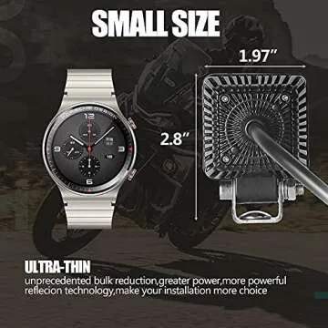 Adzoon Motorcycle Fog Lights, 2'' Inch 27W Spot Mini Cube Work Driving Pod Lights for Offroad Trucks ATV UTV SUV 4x4 Pick Up Car Boat