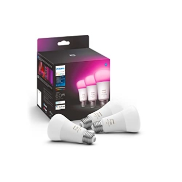 Philips Hue A19 LED Smart Light Bulb - White and Color Ambiance - 60W Indoor Light Bulb - Control wi...