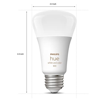 Philips Hue A19 Smart LED Bulb 3 Pack for Home Lighting