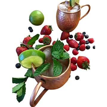 COPPure Copper Moscow Mule Mugs Set of 2 for Cocktails