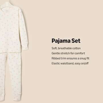 Amazon Essentials x Sofia Grainge Unisex Babies' Snug-Fit Cotton Pajamas, Pack of 2, Little Bunnies/...