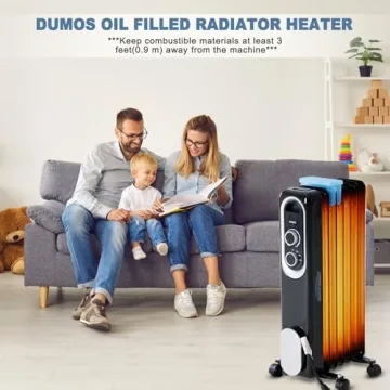 Dumos 1500W Oil Filled Radiator Heater for Indoor Comfort