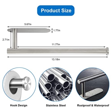 Searik Stylish Under Cabinet Paper Towel Holder  - Durable & Space-Saving