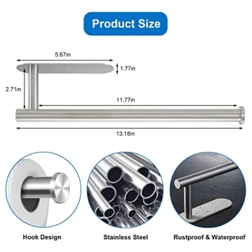 Searik Stylish Under Cabinet Paper Towel Holder  - Durable & Space-Saving