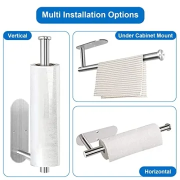 Searik Stylish Under Cabinet Paper Towel Holder  - Durable & Space-Saving