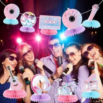 Taylor Swift Music Party Honeycomb Centerpieces for Birthdays