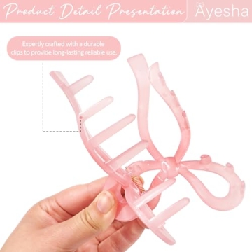 Ayesha Bows Claw Clips for Thick Hair - Charming Design