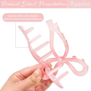 Ayesha Bows Claw Clips for Thick Hair - Charming Design
