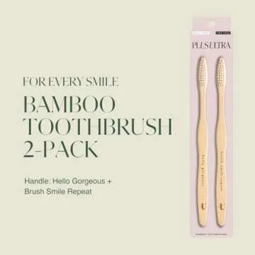 Plus Ultra Bamboo Toothbrush 2-Pack - Eco-Friendly & Dentist Approved