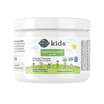 Garden of Life Kids Multivitamin Powder, Daily Vitamins and Minerals for Toddlers & Kids - Organic T...