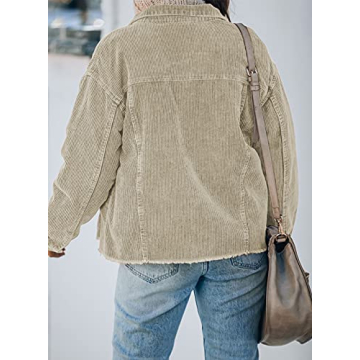 Dokotoo Women's Oversized Corduroy Jacket Comfortable & Stylish