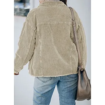 Dokotoo Women's Oversized Corduroy Jacket Comfortable & Stylish