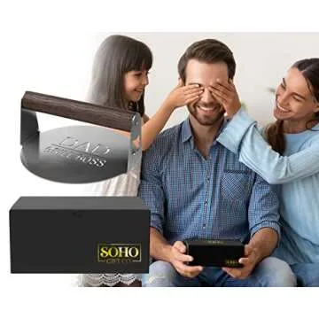 GALVANOX BBQ Press Gift for DAD - Stainless Steel Grill Tool