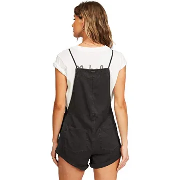 Billabong Wild Pursuit Stylish Women's Overalls - Off Black