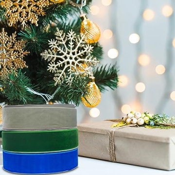 Elegant Khaki Velvet Ribbon for Christmas & Crafts