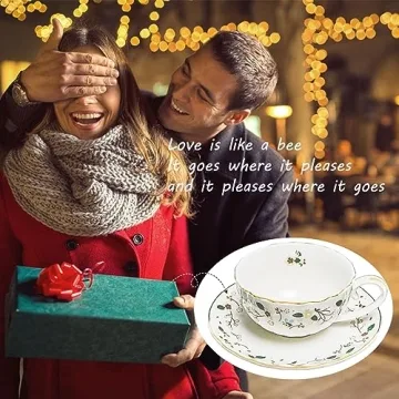 BigNoseDeer Elegant Porcelain Tea Cup Set - Unique Gift!