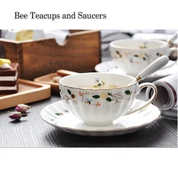BigNoseDeer Elegant Porcelain Tea Cup Set - Unique Gift!