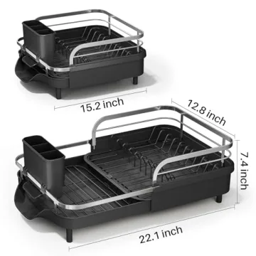 SAYZH Expandable Dish Drying Rack for Kitchen Counter