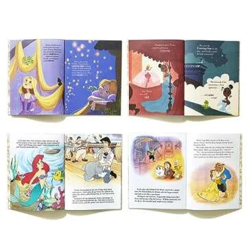 Disney Princess Little Golden Book Library -- 6 Little Golden Books: Tangled; Brave; The Princess and the Frog; The Little Mermaid; Beauty and the Beast; Cinderella