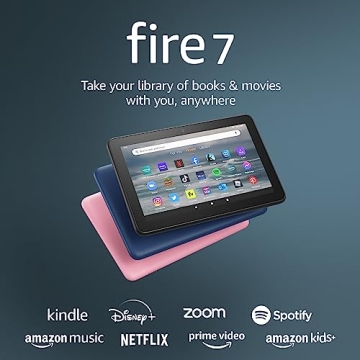 Amazon Fire 7 tablet (newest model) 7” display, read and watch, under $80 with 10-hour battery life, 32 GB, Rose