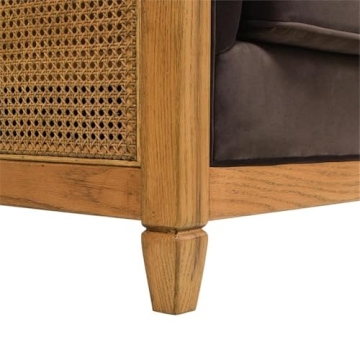 Stylish Jennifer Taylor Home Tuxedo Cane Rattan Sofa