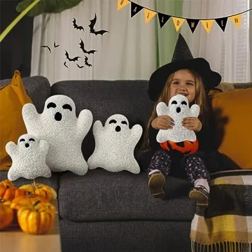 Adorable TOKZON Ghost Pillow for Halloween Fun and Comfort