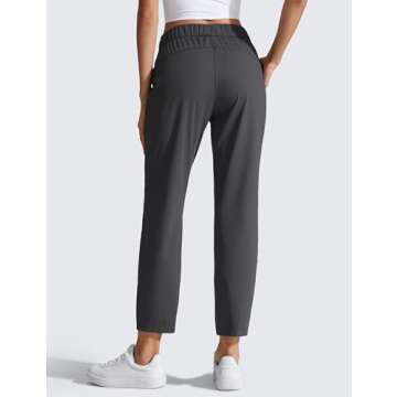 CRZ YOGA Women's 4-Way Stretch Ankle Golf Pants 7/8 Casual Dress Work Athletic Travel Sweatpants wit...