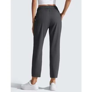 CRZ YOGA Women's 4-Way Stretch Ankle Golf Pants 7/8 Casual Dress Work Athletic Travel Sweatpants wit...